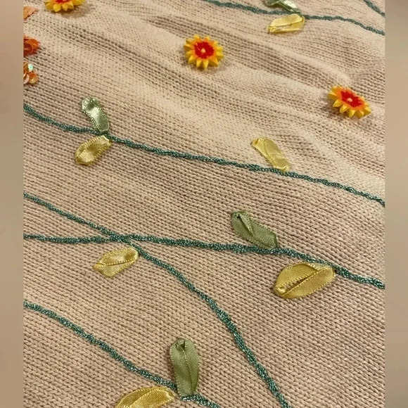 💥HOST PICK💥 Storybook Knits Size 2X Floral Design  Button Up Sweater Cardigan - Picture 4 of 11